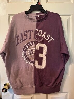 Two-Tone Purple Terranova Graphic Sweatshirt FREE WITH BUNDLE